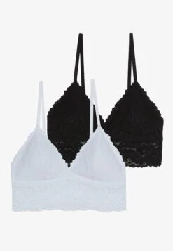 Anna Field 2 Pack - Triangel Bh - White/Black -Anna Field 0c5aa507e165450eb39b31d4b37c8bb9