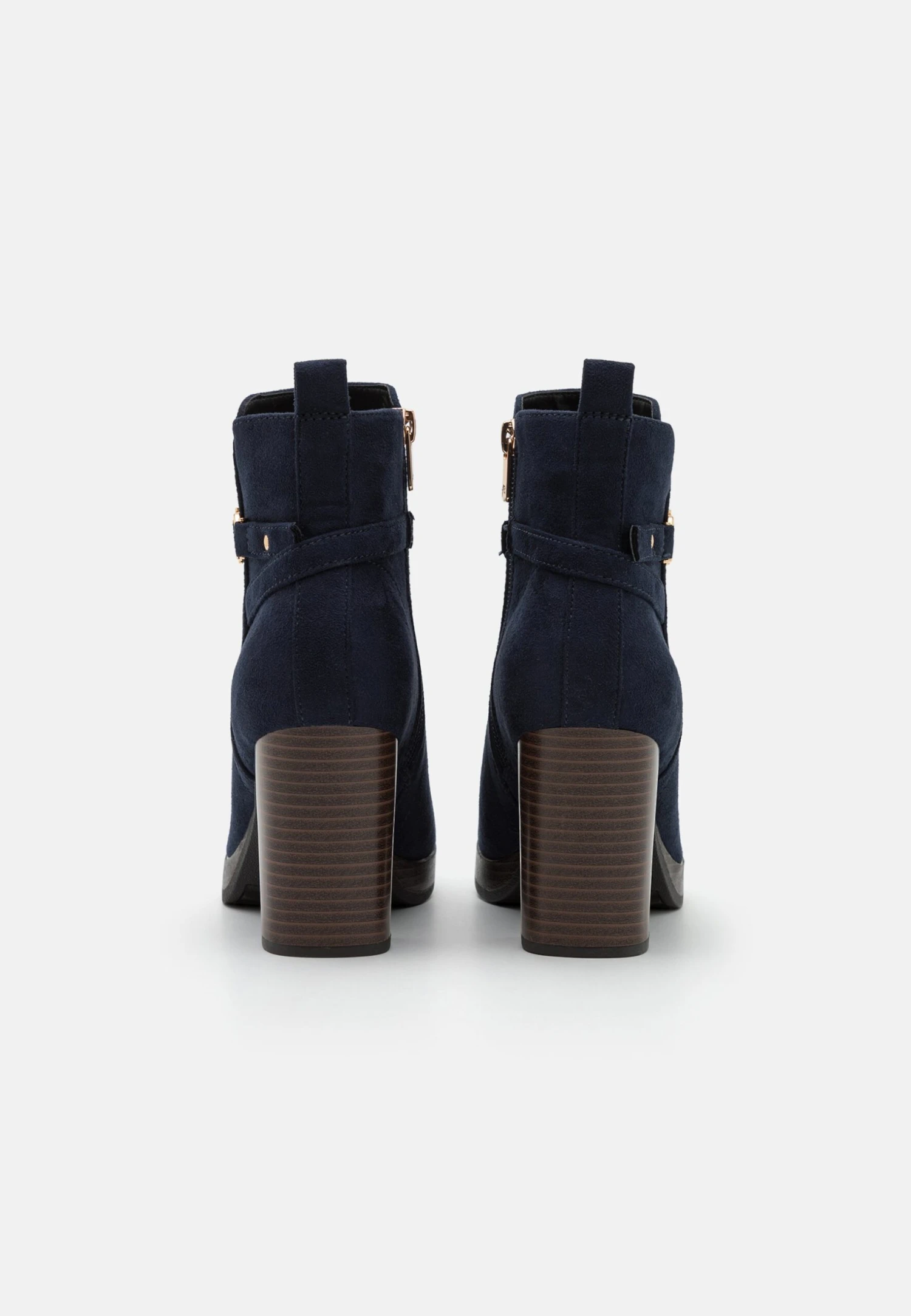 Anna Field Enkellaarsjes Met Plateauzool - Dark Blue 4 Anna Field Enkellaarsjes Met Plateauzool - Dark Blue - Afbeelding 4