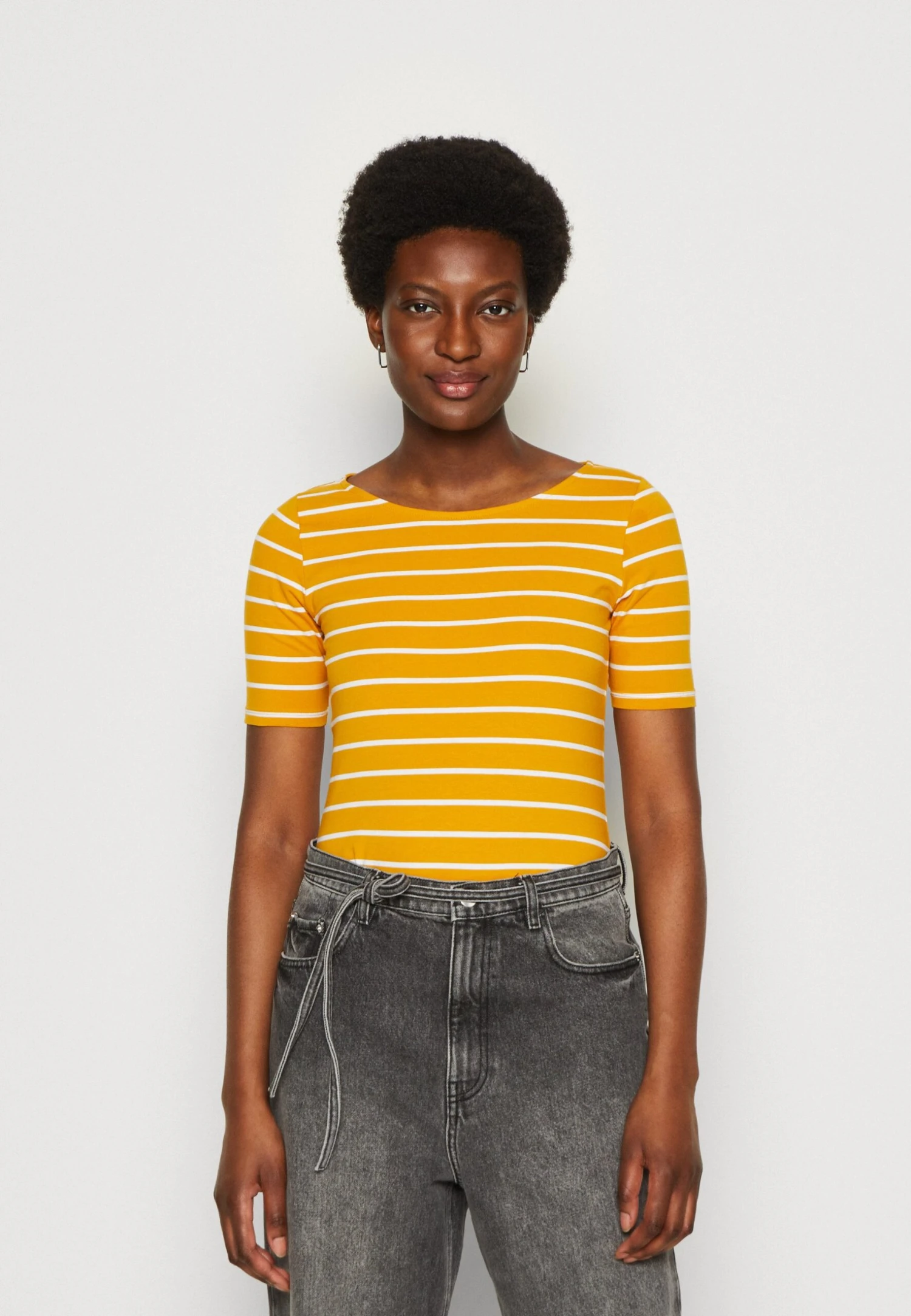 Anna Field T-Shirt Print - Dark Yellow/White 2 Anna Field T-Shirt Print - Dark Yellow/White - Afbeelding 2